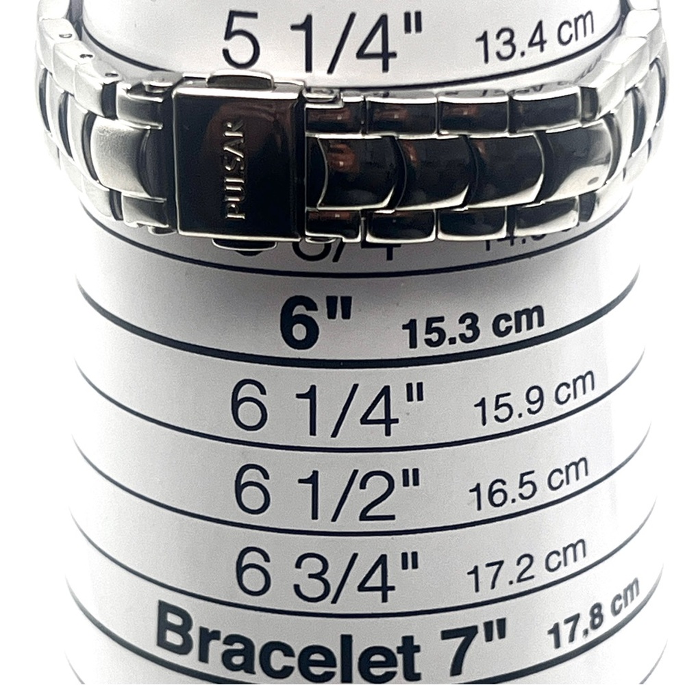 PULSAR Watch Silver and Black with Rhinestone Accents - Picture 5 of 11